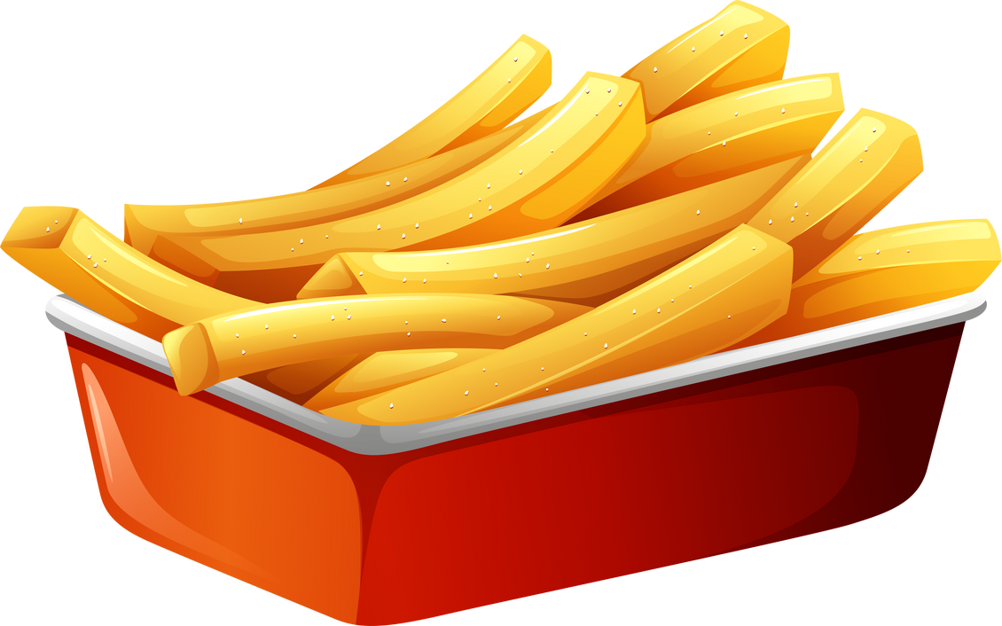 French fries in red tray