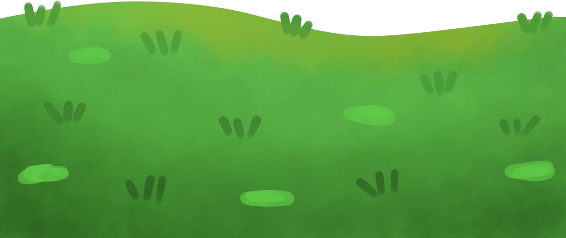 Green cartoon hill